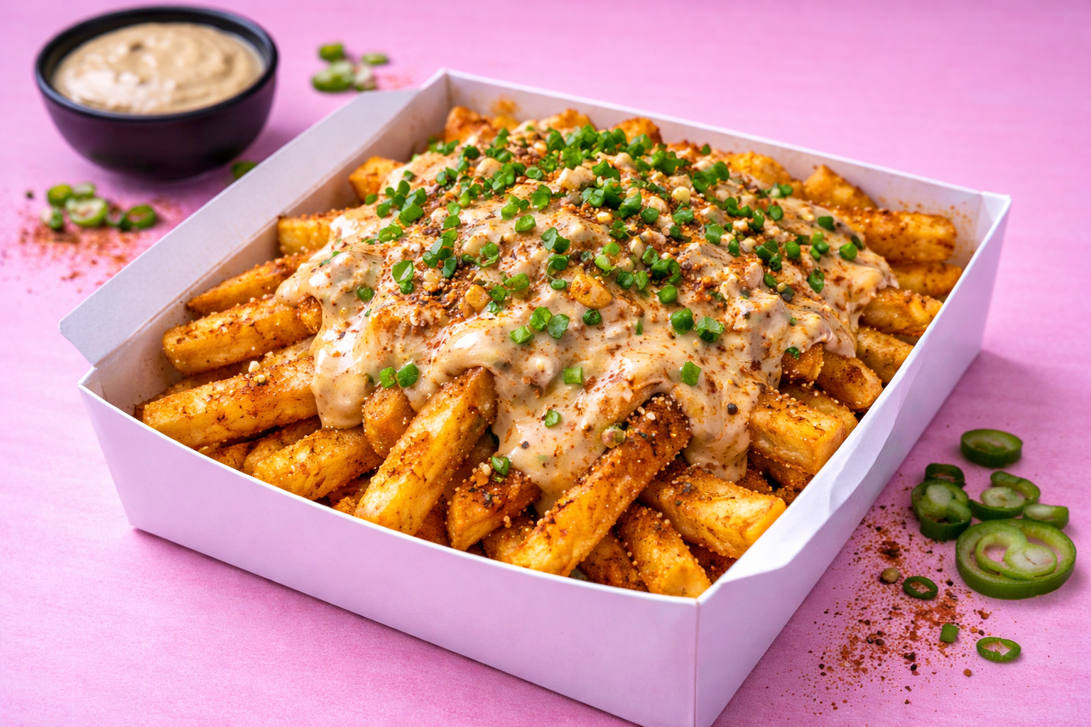 Cajun Spiced Cheesy Fries